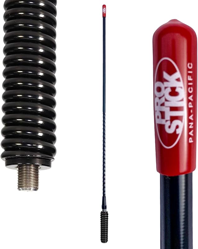 Prostick 2 Foot Fiberglass 1000 Watt Black CB Radio Antenna with Heavy
