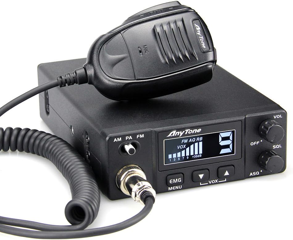 AT-505PRO 40 Channel AM/FM Long Range CB Radio Kit for Vehicles, Truck