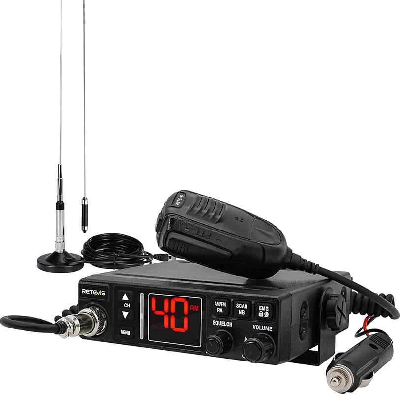 Retevis MB3A 40-Channel AM/FM CB Radio Kit with Noise Limiter, PA, Eme