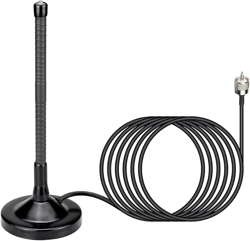 27MHz CB Radio Antenna with Magnetic Base, BNC Male Connector, Heavy D