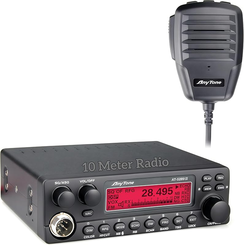 AnyTone AT-5289 II 10 Meter Mobile Ham Radio with 50W FM, 20W AM, NRC 