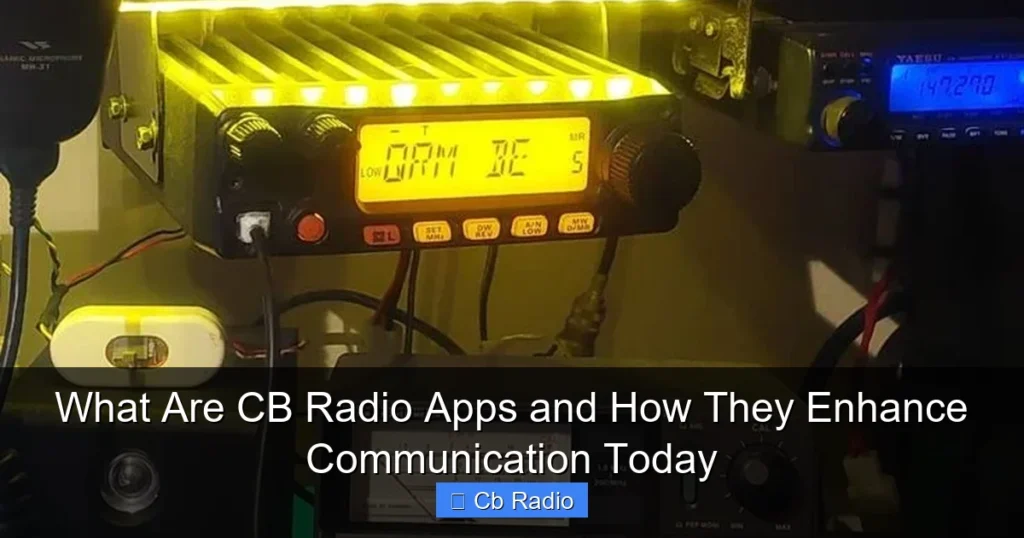 What Are CB Radio Apps and How They Enhance Communication Today