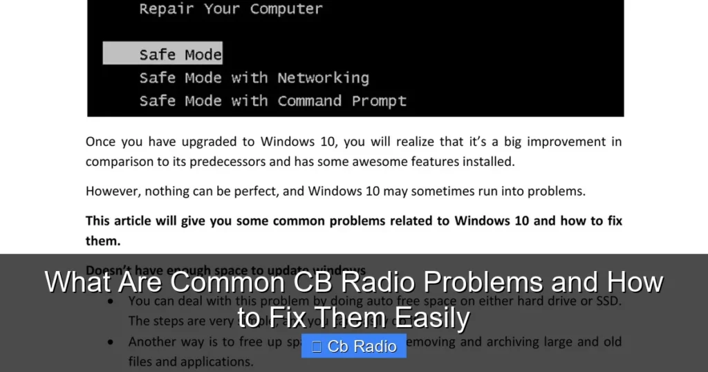 What Are Common CB Radio Problems and How to Fix Them Easily