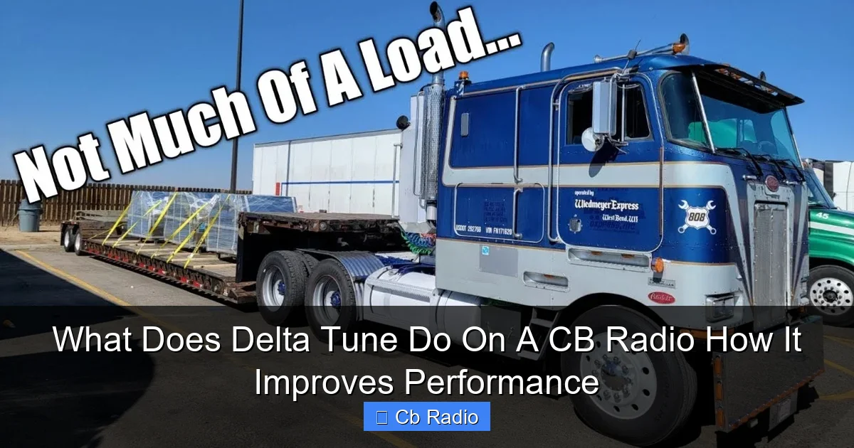 What Does Delta Tune Do On A CB Radio How It Improves Performance