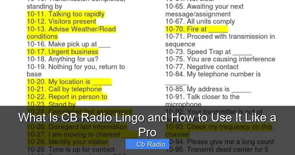 What Is CB Radio Lingo and How to Use It Like a Pro