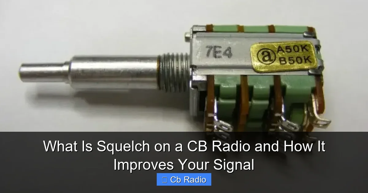 What Is Squelch on a CB Radio and How It Improves Your Signal
