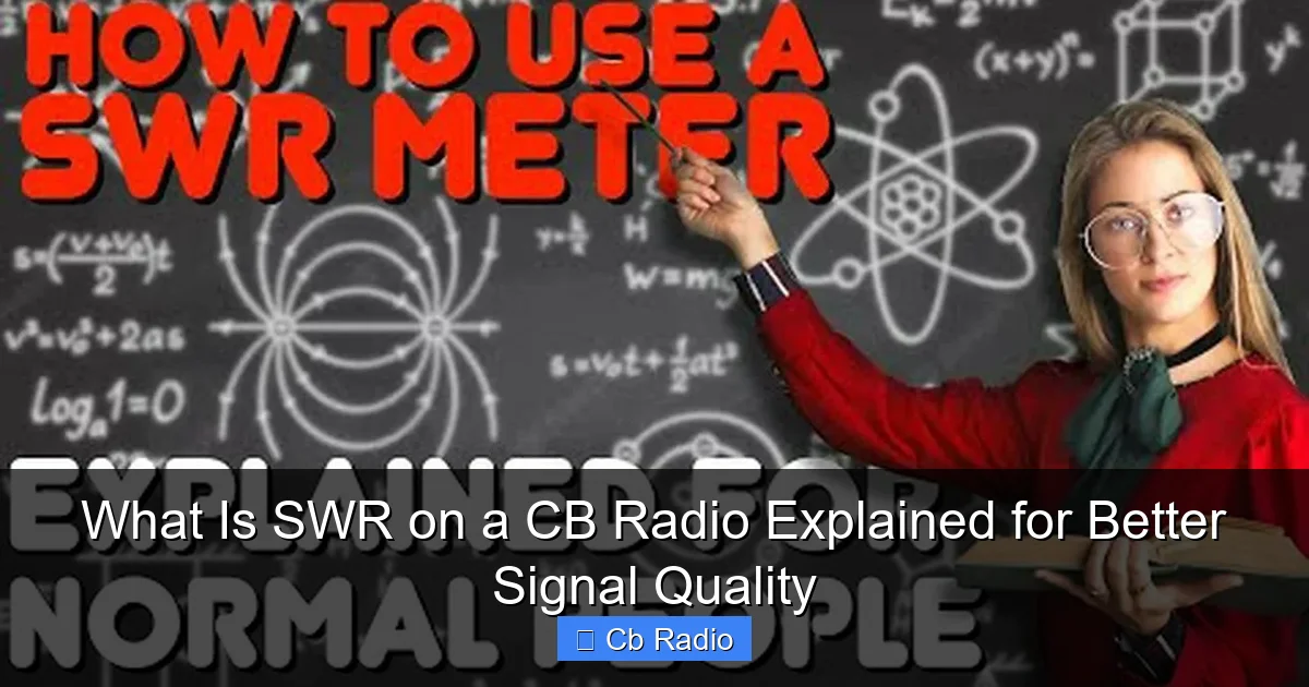 What Is SWR on a CB Radio Explained for Better Signal Quality