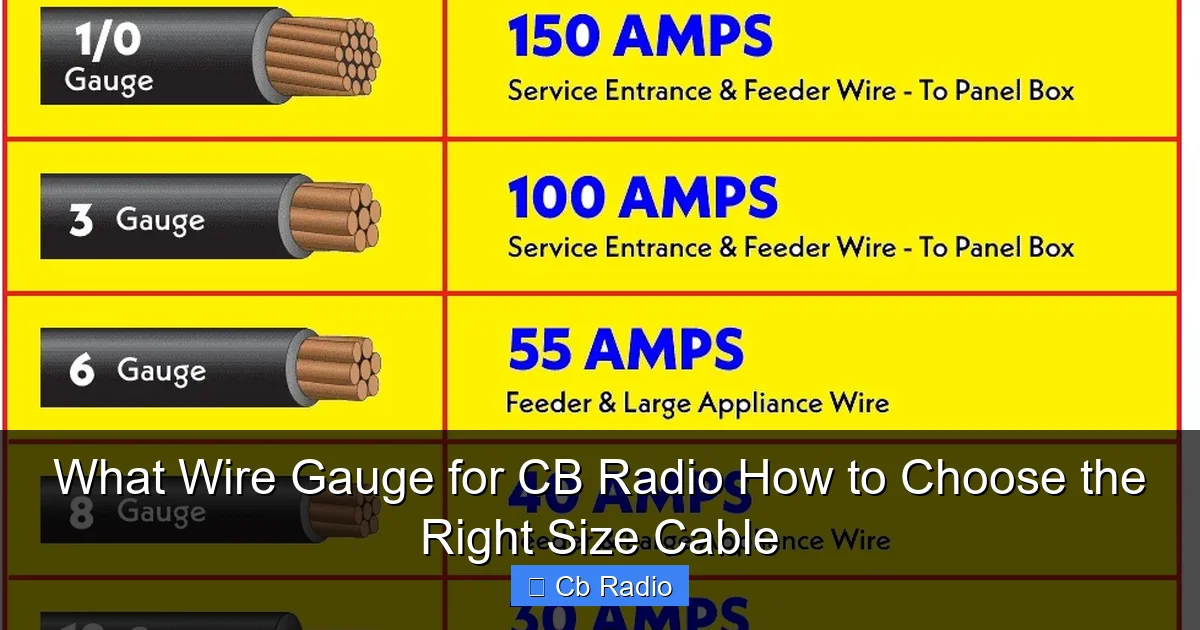 What Wire Gauge for CB Radio How to Choose the Right Size Cable - Carnovami